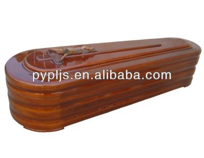 China European Paulownia Wooden Casket Style Funeral Casket for sale