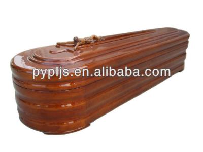 China R003TF European Wooden Caskets Paulownia Craft Style Wooden Coffin for sale