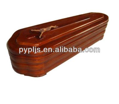 China Factory supply European style solid wood casket E003SJTF for sale