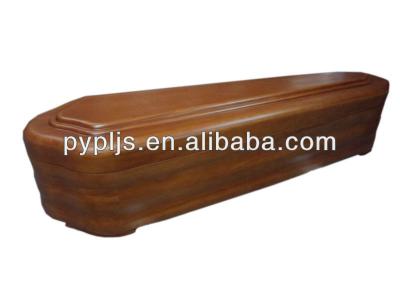 China European Style Cremation Casket E001MI Paulownia Wood Coffin for sale