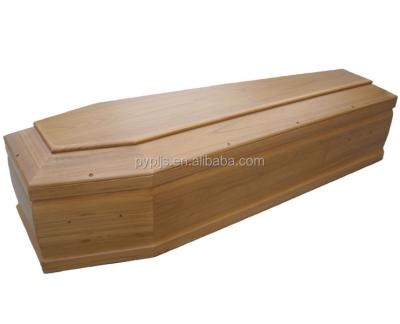 China European style coffin solid wooden coffin for sale