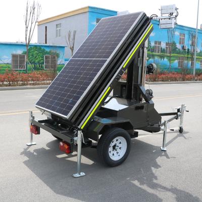 China Residential LED flood lights mobile solar light tower solar tower battery powered led light tower for sale