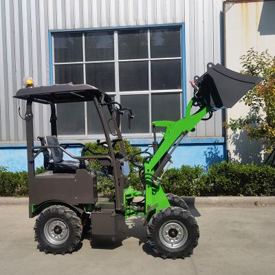 China Farms Electric Mini wheel Loader 0.6 ton 0.8 ton Front End Backhoe Loader Mini Loader Electric for Sale for sale