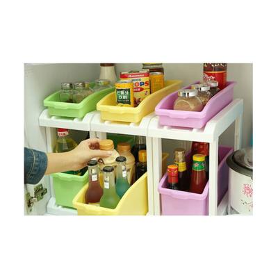 China Double Layer Kitchen Sustainable Plastic Bathroom Organizer Cosmetic Holder for sale