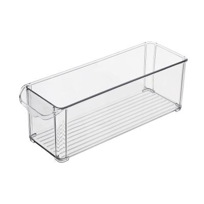 China Viable Clear Plastic Fridge Beverage Holder Fridge Soda Box Organizer For Buffet Pantry for sale