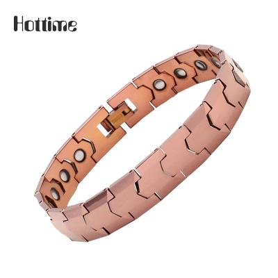 China Hottime TRENDY Fashion Adjustable Mens Bio Germanium Tungsten Magnetic Bracelet for sale