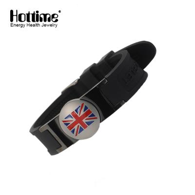 China OEM FASHIONABLE Flag Silicone Allergy Wristband for sale