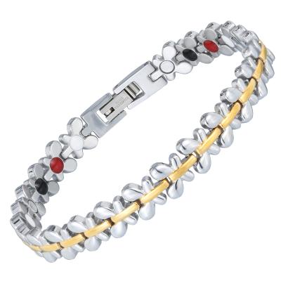 China New Trendy Style Women Stainless Steel Jewelry Health Energy Bracelets for sale