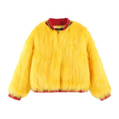 China Wholesale Customized Girls Winter Faux Fur Style Design Fashion Breathable Jackets for sale