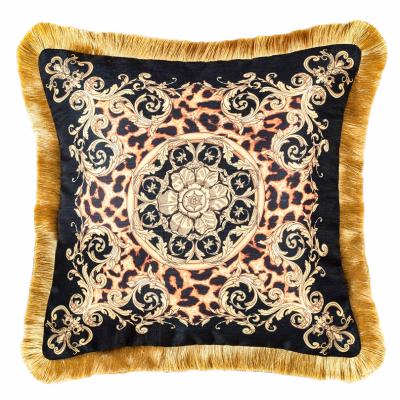 China Sustainable Luxury Digital Printing Cushion Pillow Cover Animal Leopard Printed New Design Cushion Cover For Sofa for sale