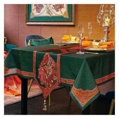 China Durable American Style Table Runner With Tassels Fabric Custom Table Runner Home Decoration for sale