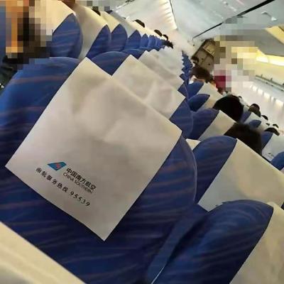 China Breathable Disposable Nonwoven Airline Rest Cover Airplane Seat Headrest Headrest Covers for sale