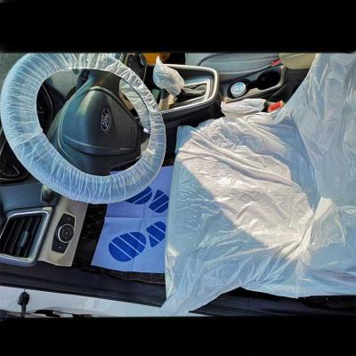 China All Kinds Of Wholesale Disposable Universal PE Car Styling Plastic Transparent Cover Seat Cover For Car Seat for sale