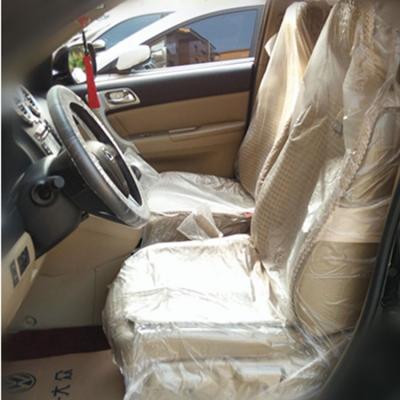 China All kinds of PE/Auto repair service details plastic disposable seat cover old style promotion car plastic seat cover for sale