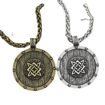 China New Myth Men's Accessories Double Sided Slavic Norse Nordic Border Pirate CLASSIC Pendant Necklace Viking Stainless Steel for sale