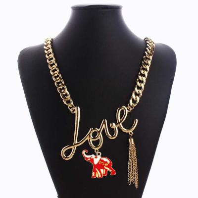 China AEO DST CLASSIC Sorority Delta Tassel Love Elephant Custom Necklace for sale