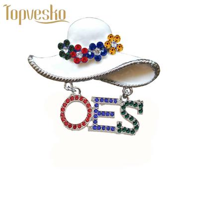 China Mmasonic OES Classic Custom Order Of The Star Hat Oriental Brooches Pin Jewelry for sale