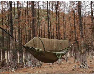 China NEW Adult Outdoor Camping Anti-Rolling Pole Swing Suspension Nylon Rocking Chair Mosquito Net Quick Opening Hammock for sale