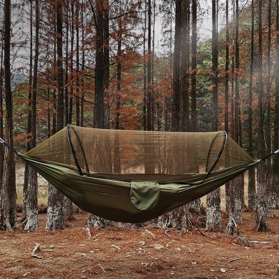 China REDYUT Adult Outdoor Camping Pole Hammock Mosquito Net Hammock Automatic Quick Opening Swing Anti Rollover Nylon Rocking Chair for sale