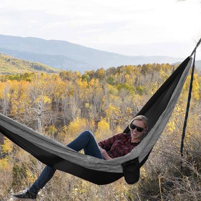 China Adult Canvas Hammock Bed Folding Nylon Wholesale Swing Camping Hanging Portable Outdoor Double Hammock for sale