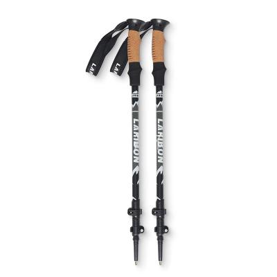 China Aluminum Adjustable Outdoor Ultralight Telescopic Ultralight Carbon Fiber Mountaineering Stick Walking Stick Size Nordic Trekking Pole for sale