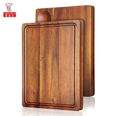 China Large Reversible Universal Stocked Chenchuji Acacia Wood Cutting Cutting Board for sale