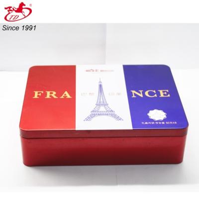 China French Cake TD Cheese Tin Box for sale