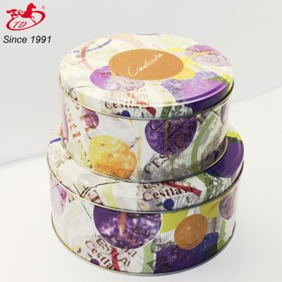 China Recyclable custom round tin can for candy, chocolate, cake, cookie whatsapp: 0086 15150420072 for sale