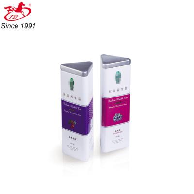 China Healthcare Recyclable Products Packaging Tin Box / Triangle Box Box for sale