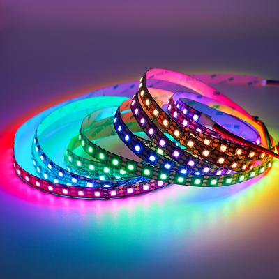 China High Quality Hotel Digital SK6812 LED Strip 72LED/m 5050 Individual Addressable RGB Symphony IP20 DC 5V WS2812B Full Color LED Strip for sale