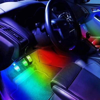 China New Design Interior RGBIC Car Lights 48 LED 16 Million Colors Music Sync APP Control Under Dash Car Light Kit For Truck Cars BS-RGBIC-48LED for sale