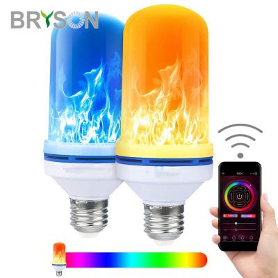 China Embeded E27 6W Christmas Halloween Decoration LED Flame Bulb Light Color Changing Fire Night Light Flickering Lamp for sale