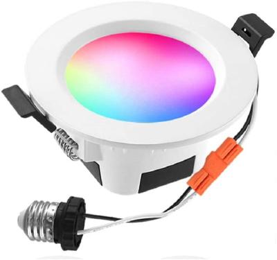 China New 9W RGBW Smart BT Wifi USA Embeded Flush Mount LED Downlight Smart Phone APP Control Color Changing For Kitchen Indoor Bedroom for sale