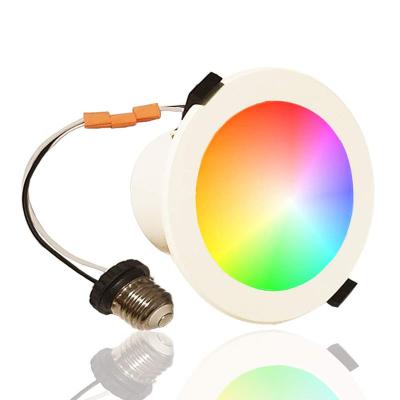 China White Light Embeded Smart Downlight Wifi Smart Dimming And Warm Energy Saving Remote Control LED RGB Multicolor for sale