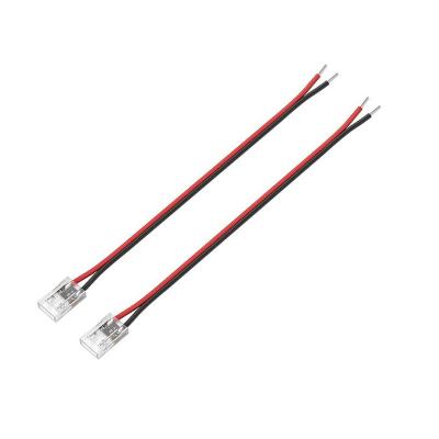 China FCOB COB FOB 8MM Free Connector Cable Single End With 15cm Long Extension 20AWG Wire Welding Free Fast Extension Cable for sale