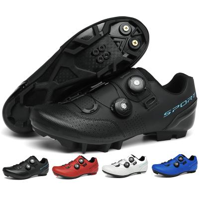 China Factory Wholesale Rubber Men's Road Bike Cycling Shoes Climbing Shoes With SPD For Men Locks Bike Shoes for sale