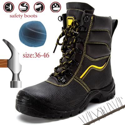 China Steel Toe Men's Work Boots Waterproof, Steel Toe Safety Boots, Anti-Static, Water Resistant Leather Shoes for sale