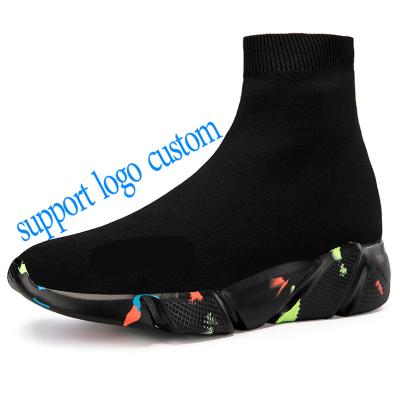 China High Quality TPR Women's Walking Shoes Sock Rainers Sneakers Running High Top Sock Shoe Women's Men's Sock Sneakers For Men for sale