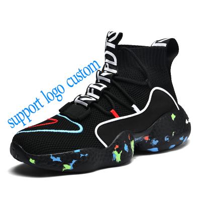 China Hot Selling Custom Sports TPR Breathable Comfortable Rubber Sole Shoes Running Shoes Fashion Sneakers for sale