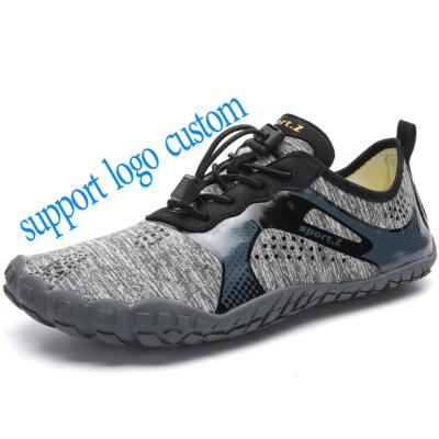 China Custom Rubber Water Walking Sports Shoes Minimalist Trail Running Barefoot Wide Toe Running Shoes For Men for sale