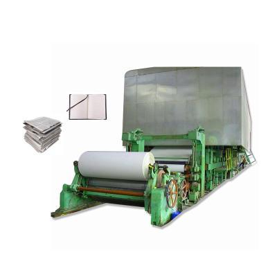 China Factory 2400mm Notebook Recycling A4 Writing Desk Paper Making Machine Writing A4 Paper Production Line for sale