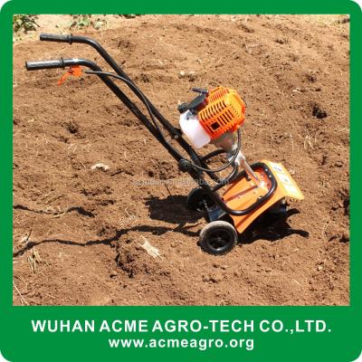 China Mini Power Garden 52cc Mini Tiller Rotavator Tiller Weeding For Sale for sale