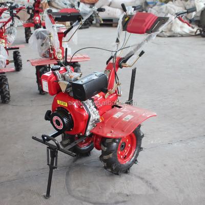 China Mini Tiller Cultivator Power Tiller Multifunctional 6HP Diesel Tiller Mini Power Tiller Cultivator Walking Tiller for sale