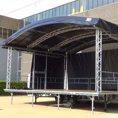 China Concert ; Dance exhibition; embrace performance; dome roof etc. Dragonstage Lighting Aluminum Display Screen Stage Truss Trailer for sale