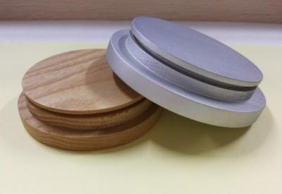 China Modern Wooden Jar Lids Natural Solid Large Round Shape 97 x 21mm for sale