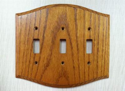 China Decorative Wooden Switch Plate Covers , Oak Wood Socket Covers 170 X 150 mm for sale