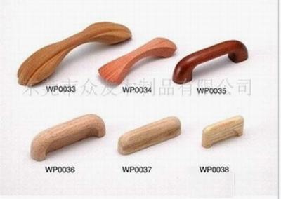 China Small Exquisite Strip Wooden Pull Handles Paintable Environmental Friendly for sale