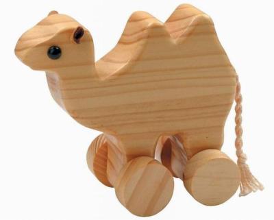 China Beautiful Unique Personalised Nature Wood Camel Shape Toys 130 X 120 X 12 mm for sale