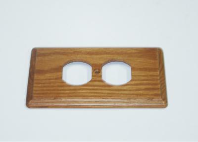 China Eco - Friendly Wooden Deco Switch Plate Covers Paintable With 2 Toggle 135 X 78 mm for sale