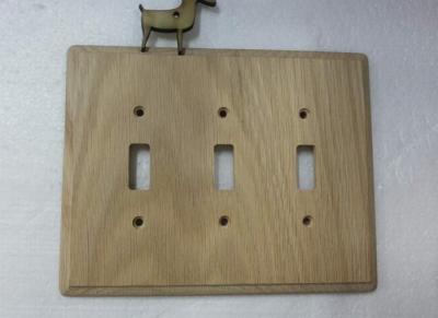 China Decora Blank Triple Wooden Switch Plate Covers Environmental 177 X 140 mm for sale